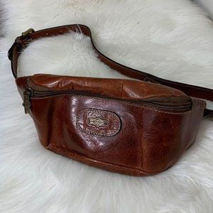 Vintage El Campero Fanny Pack/Belt Bag Brown Leather Men’s/Women’s Made in Italy